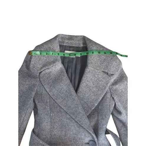 Stella McCartney New Wool Blend Belted Gray Knee Length Coat Women size 36