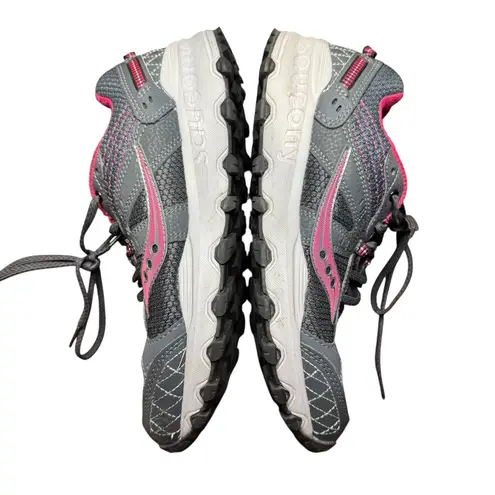 Saucony Raptor TR Shoes Womens Size 8.5 Gray Pink Trail Running Grip S15427-5