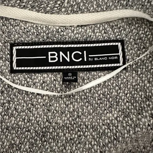 BNCI by Blanc Noir Gray Textured Waterfall Cardigan Chunky Knit Drape Size Small