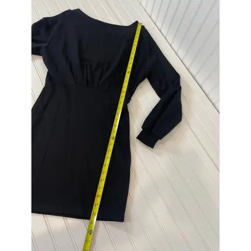 Strut & Bolt Mini Pencil Dress Womens Size S Black Off the Shoulder Long Sleeve