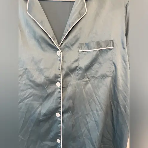 Delicacy Serenedelicacy‎ Women's Satin Button Down Short Sleeve Pajamas Top Size L - Image 8
