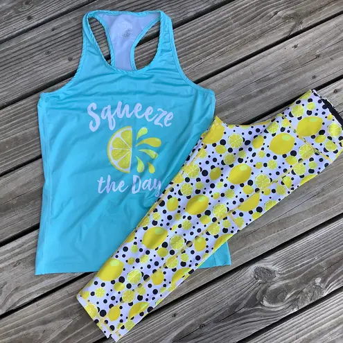 Bend Active Lemon “Squeeze the Day” Capri and Tank - Size Small