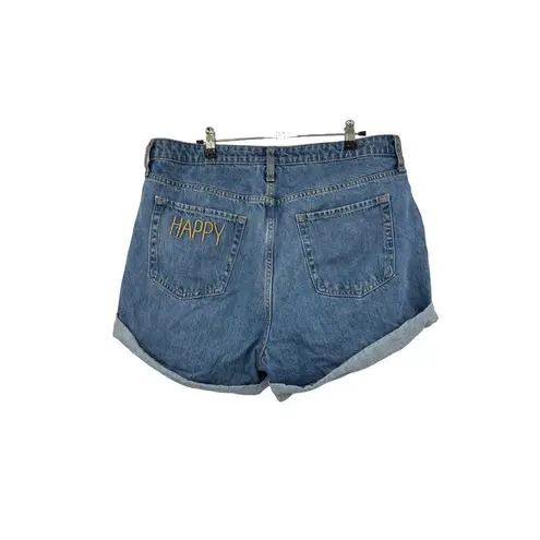 Wild Fable  Shorts Womens 14 32 Highest Rise Mom Blue Rolled Cuff Denim