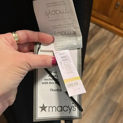 R & M Richards Knee length Cape dress with Rhinestone neckline Size 14