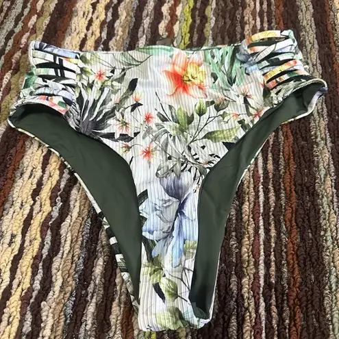 Tinibikini Floral High-Waisted Bikini Bottom