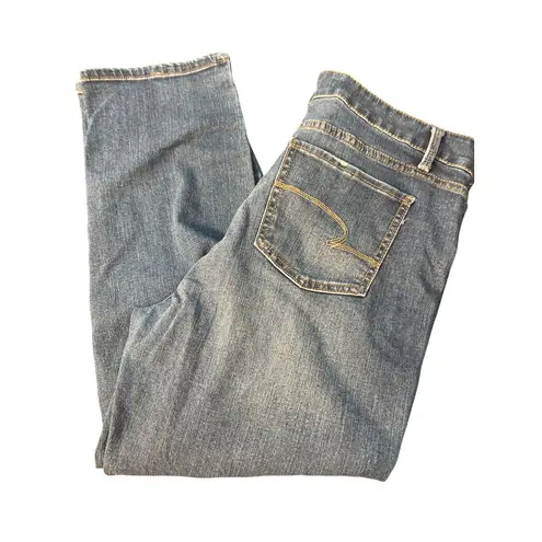 Time & Tru  Distressed Straight Blue Jeans Denim Plus Size 18 Zipper Womens - Image 5