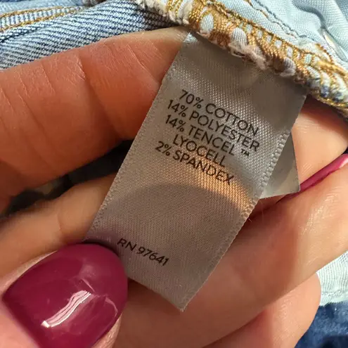 J Jill DENIM High Rise Full Leg Crop Jeans Medium Wash Size 18 Plus Blue