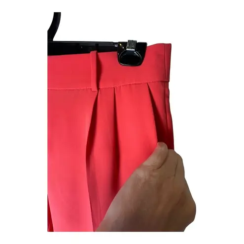 J Crew Pants Women 8 Pink Pleated High Rise Career Work Trousers Preppy Colorful