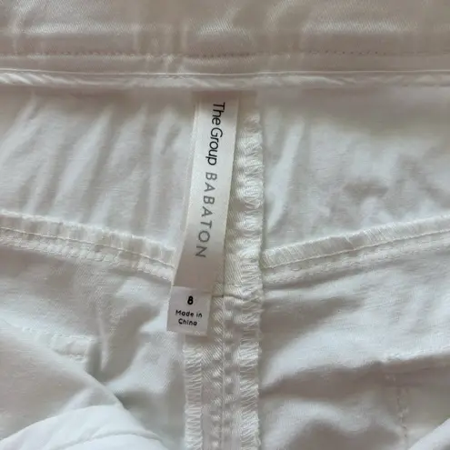 Babaton Group Cargo Cotton blend pants size 8 off white ripcord bottom