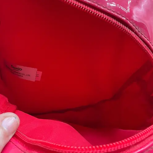 Sanrio A Very Rare Vintage 2011 Bright Red Shiny Hello Kitty Mini Backpack