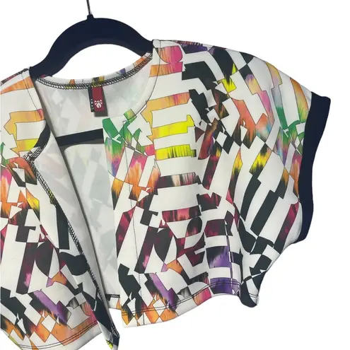 Cropped Open Front Cardigan XS Black