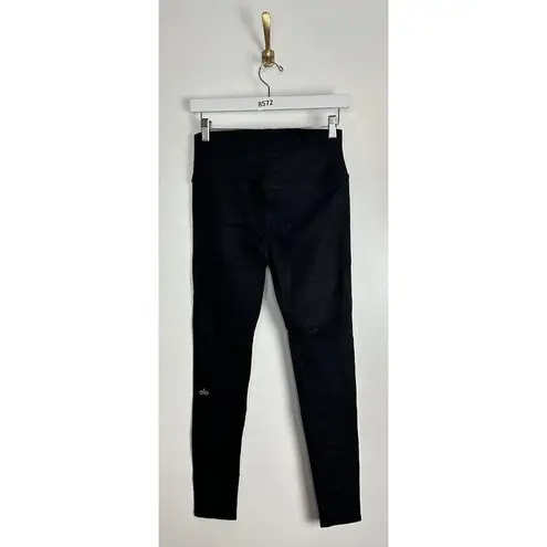 Alo Yoga  High Waist AIrbrush Legging in Black Glossy Size Medium - Image 7