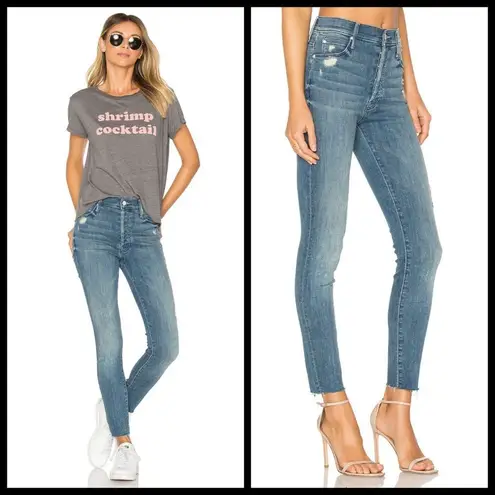 💕MOTHER💕 Stunner Ankle Fray Jeans Graffiti Girl Size 32