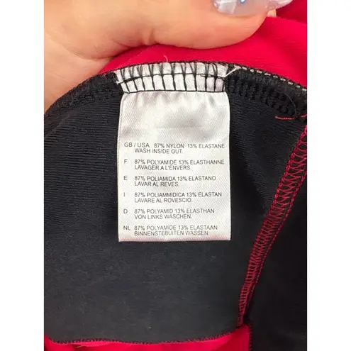 Women’s Gore Bike Wear XL Red & Black Long Sleeve Half Zip Athletic Shirt