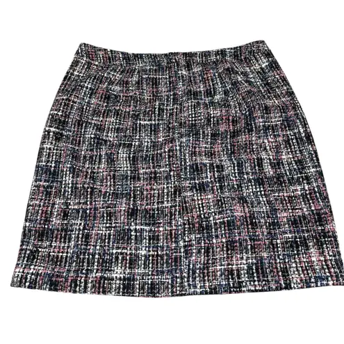 Ann Taylor  Loft NWT Black Blue Pink‎ Tweed Straight Skirt 16 Lined Workwear