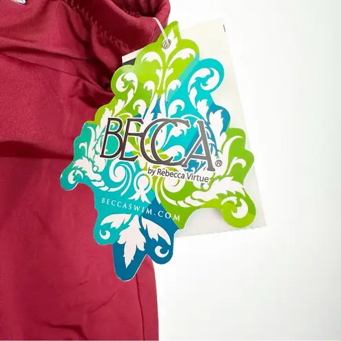 Becca NWT | Twisted Waist Burgundy Swim Coverup Skirt Sz. Medium-Large