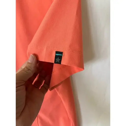 Scrubstar Women's Orange Scrub Top Medium Zipper Neckline Workwear