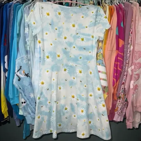 Lounge Fly Disney x Winnie the Pooh sky & flowers skater dress M