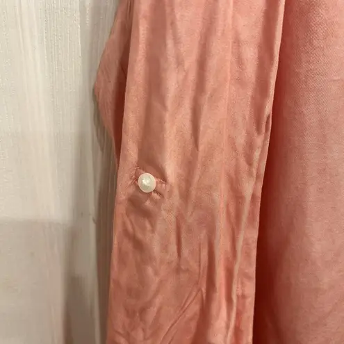 Time and Tru Womens Pink Lyocell Long Sleeve Button Down Shirt Sz XXL 20 Pastel