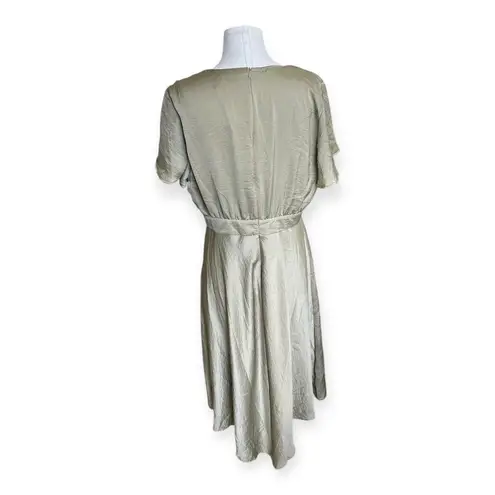 Billy J Sunny Daze Olive Green Tie Front Cutout Dress Size 14