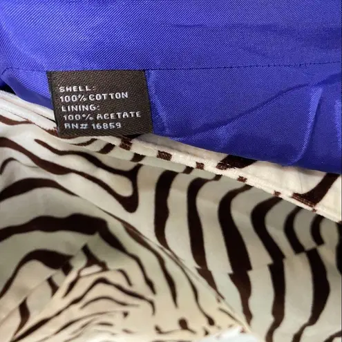 J. McLaughlin  Jasper Velvet Zebra Jacket size 4 *FLAWED*