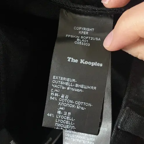 The Kooples skin soft denim coated black skinny jeans size 25