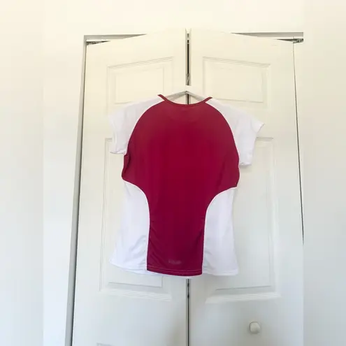 Pearl Izumi Red and White Cycling Shirt Activewear Dri-Fit Top Size Medium