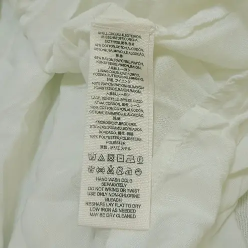 Free People  Counting Daisies Embroidered Off the Shoulder Dress White size M