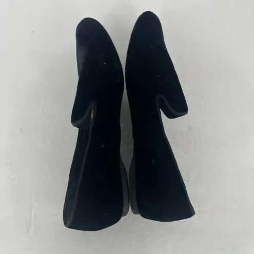 Birdies The Starling Velvet Flat Loafer Size 7 Black Slip On Classic Timeless