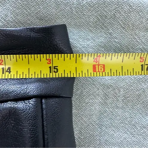 Aritzia Sunday Best Pleated Faux Leather Mini Skirt Size 10 Black