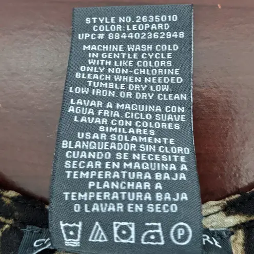 Chelsea & Theodore Leopard Print Blouse Size Medium Leopard Print Top Brown