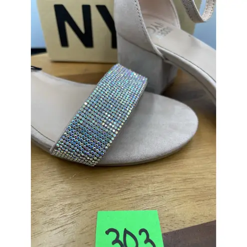 Womens Madden NYC Size 7 Block Heel City Sandal Shoes NWT Pink