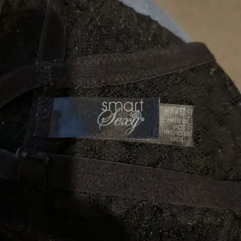 Smart & Sexy Black Lace Bra Padded Underwire Cups Style #85046 34C