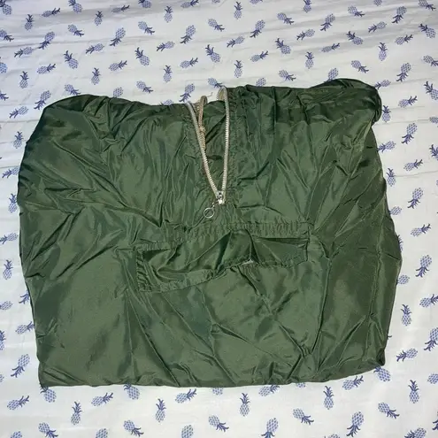 Green Quarter zip lightweight wind breaker