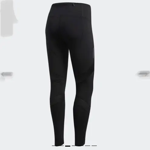 Adidas  how we do 7/8 tight leggings black reflective tabs mesh details medium