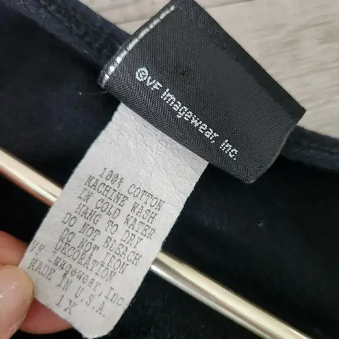 Harley Davidson Womens Black Heart Wings Cotton V Neck Long Sleeve T Shirt Sz 1X