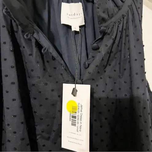 Sundays NEW NWT Jamie Dress Navy Blue Sleeveless Size Small S