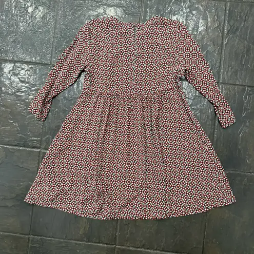 H&M Chic Geometric Long Sleeve Mini Dress Size 6