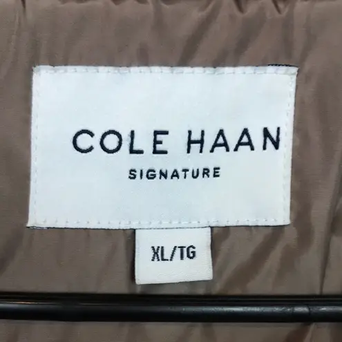 Cole Haan  Signature Women’s Tan Quilted Long Line Puffer Jacket