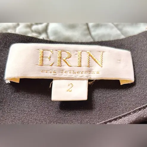 ERIN by ERIN FEATHERSTONE Shelby Lace Appliqué Body Contour Dress Sz 2 Black