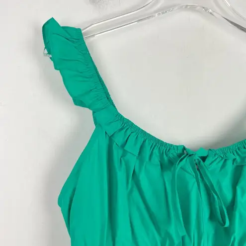 Skies Are Blue NWOT Stitch Fix Flirty Ruffle Smocked Top Green Size Medium M NEW