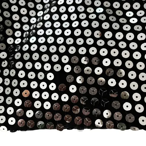 Vintage Lew Magram Silver Sequin Open Front Bolero Jacket, Sz M Size M