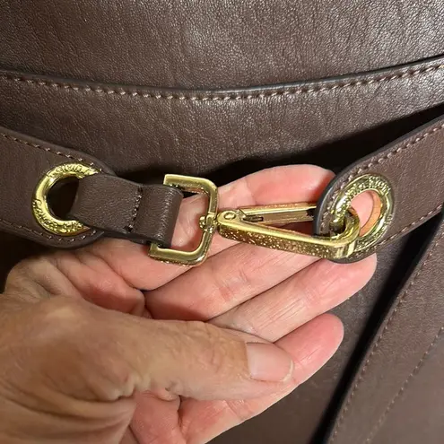 Calvin Klein  Brown Shoulder Bag with Hobo Silhouette