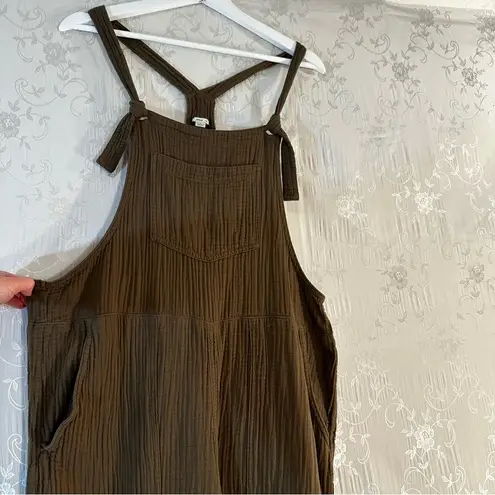 Aerie  Lightweight Rolled Leg Overalls Size Large Comfy Casual Minimal - Image 7