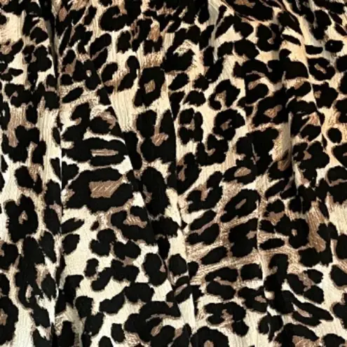 C. Wonder Women's Cabana Shorts Soft Elastic Tie Waist Pockets Leopard Size XXL Brown