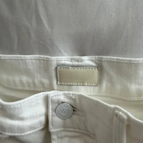 MOTHER The Patch Pocket Undercover Sneak Jeans White Stretch Size 26