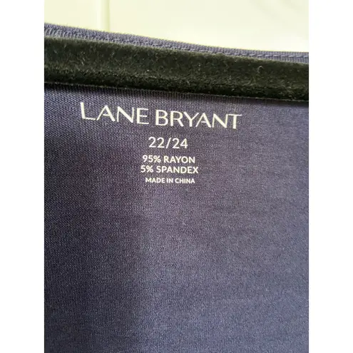Lane Bryant  Womens Overpiece Size 22 24 Navy Blue New Dolman Sleeve Solid‎
