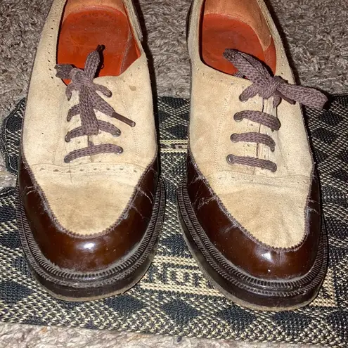 Saint Laurent Vintage Brown & Tan Yves  Paris Shoes Size 8