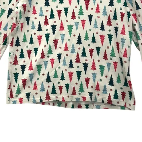 Christmas Mock Neck Size XL Holiday Party Base Layer Festive Cotton Long Sleeve White