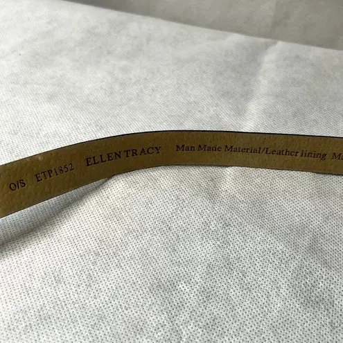 Ellen Tracy Black Adjustable Belt Circle and Hook Closure OS